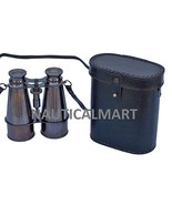Nautical Captain&#39;s Oil-Rubbed Bronze Binoculars with Leather Case 6&quot; - $1,713.28 MXN