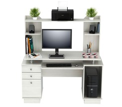 49" White Computer Desk With Three Drawers - $558.49
