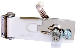 SWING-A-WAY Wall Mount Can Opener White Hand Crank Magnet Swing Away Amco 609WH - £38.04 GBP