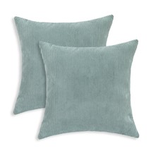 Pack Of 2 Cozy Throw Pillow Covers Cases For Couch Bed Sofa Ultra Soft Corduroy  - £20.77 GBP