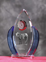 Appaloosa-   crystal clock in the shape of a wings with a horse - £49.92 GBP