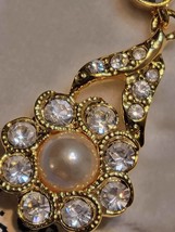 Chinese Crystal&amp;Prl.&quot;Tear Dangle&quot; Earings.C.1995. - $15.00