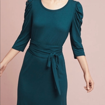 ANTHROPOLOGIE MAEVE Ceres Ruched Green Dress XXS - £23.34 GBP