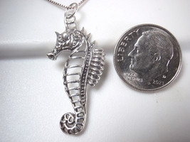 See-Through Seahorse 925 Sterling Silver Necklace - £16.59 GBP