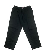 Woman Within Classic Fit Black Pants Size 28W Straight Leg Elastic Waist - $8.12