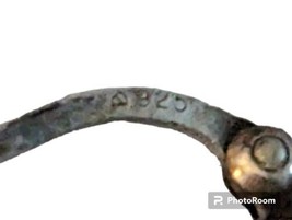 Vintage 925 Sterling Silver Horseshoe Hoop Earrings Pierced Wreath 1&quot; Dr... - £18.38 GBP