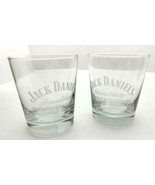 Two Jack Daniels Single Barrel Tennessee Whisky Rocks Glasses Etched Log... - £23.59 GBP