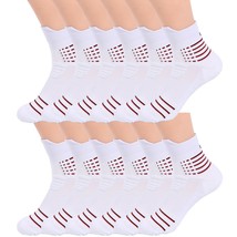 Lot 1-12 Mens Mid Quarter Cotton Athletic Casual Ankle Crew Socks Size 9-11 6-12 - £4.77 GBP+