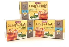 Half &amp; Half Ice Tea and Lemonade Brew Over Ice - Single Serve K Cups (3 ... - £32.87 GBP