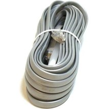 NEW 25ft Silver Telephone Line Cord Cable Wire 4C RJ11 DSL Fax Phone to Wall - £6.32 GBP