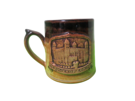 Tower Of London Coffee Tea Mug Ceramic 3D Raised Tab Brown 16 Oz - £13.19 GBP