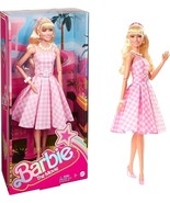 Barbie The Movie Fashion Doll Margot Robbie Pink Gingham Dress 2023 - £26.52 GBP