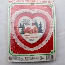 The New Berlin Co. Counted Cross Stitch Kit Victorian Heart 30194 Happy Holidays - £7.88 GBP