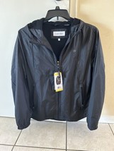 Calvin Klein Men&#39;s Small Polarfleece Windbreaker Black Jacket - £41.32 GBP