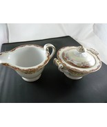 Vintage Meijyo china creamer / sugar set from Occupied Japan Hand Painte... - $38.53