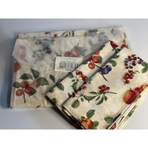 LONGABERGER Rare Retired Fruit Medley Fabric 2 Napkins &amp; 2 Placemats - £34.90 GBP