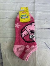 Spongebob Squarepants Patrick Fuzzy Soft Chenille Low Cut Ankle Socks 1 Pair NEW - £7.19 GBP