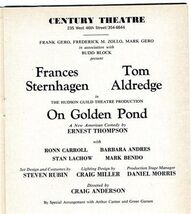 Showbill On Golden Pond 1979 Frances Sternhagen Tom Aldredge  - $11.09