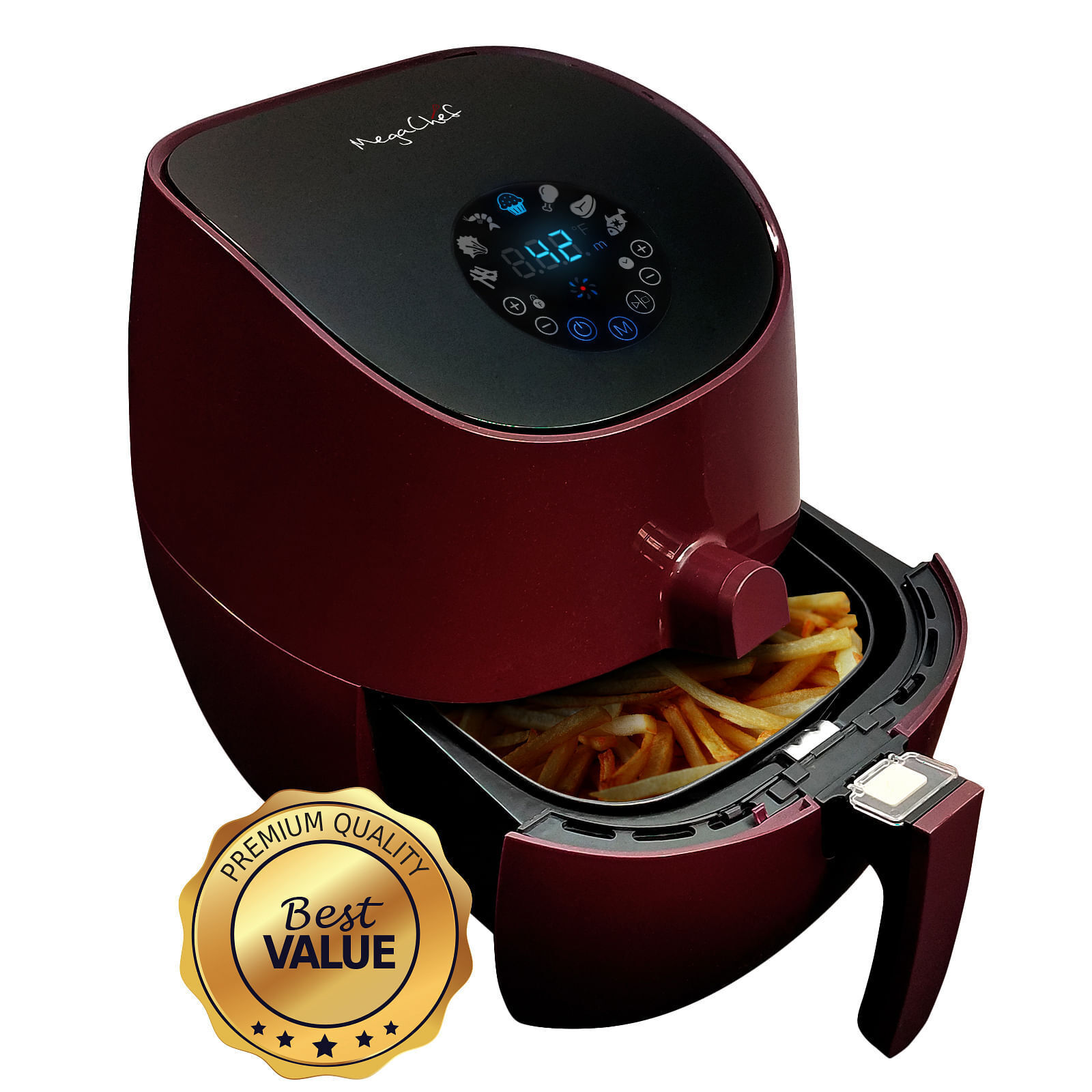 Primary image for MegaChef 3.5 Quart Airfryer And Multicooker With 7 Pre-Programmed Settings in B