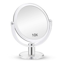 Fabuday Double Sided Magnifying Makeup Mirror, 1X-10X, Transparent. - £30.52 GBP