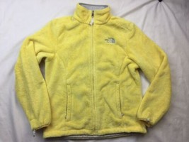 The North Face Women  S/P Fleece RARE Yellow Full Zip Jacket FLAW - £20.29 GBP