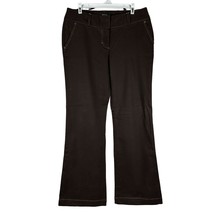 Daisy Fuentes Brown Bootcut Pants Classic Style Size 10 Comfortable Cott... - $14.05
