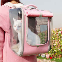 Pet Cat Carrier Backpack Breathable Cat Travel Outdoor Shoulder Bag For Small Do - £106.88 GBP+