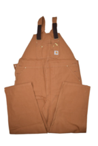 Carhartt Overalls Mens 54x34 Duck Canvas Bibs Unlined Workwear Vintage R01 - £69.23 GBP