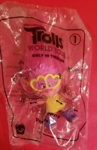 Party Poppy Dreamworks Trolls World Tour McDonald&#39;s Toy Figure 2020 NEW ... - $2.82