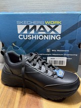 Skechers Max Cushioning Elite SR-Kajus Wide Black Shoes 108015W-BLK W 7.5 - $119.31