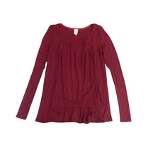 We The Free by Free People Womens Long Sleeve Top Burgundy S - £25.09 GBP