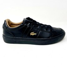 Lacoste Courtline 120 1 US CMA Leather Synthetic Black Mens Size 7 Sneakers - £51.07 GBP