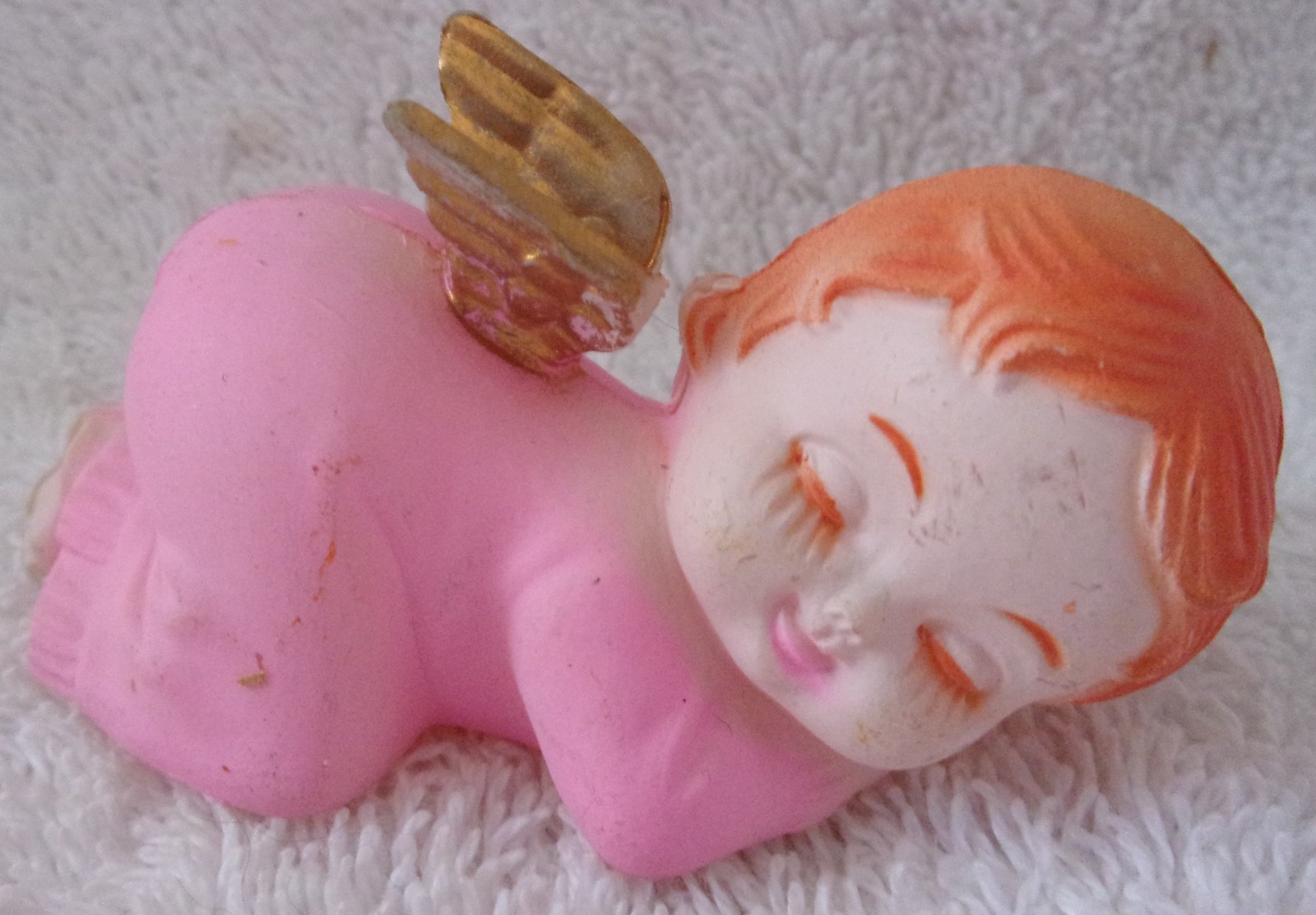 Vintage Plastic Baby Girl Angel Cake Topper - $3.99