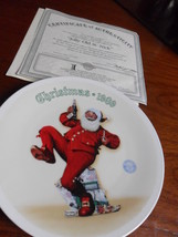 Old St Nick by Rockwell  collector plate Christmas 1989,  NIB with certs[am2] - £35.05 GBP