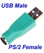 ps2 female TO usb male ADAPTER CONVERTER convert ps 2 keyboard or mouse ... - $22.87 CAD