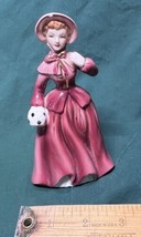 Ceramic Figurine of Lady in Red Dress “Miss Marilyn B2886” Napco-Japan ~5 3/4&quot;T - £9.53 GBP