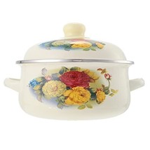 Hemoton Enamel Stockpot Soup Stock Pot 18cm Soup Pot Stock Pot with Lid ... - £29.08 GBP