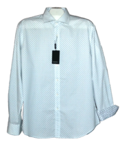Bugatchi Men&#39;s Platinum Plaid  Design Cotton Shirt Size US L - £67.02 GBP