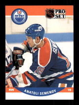 1990-91 Pro Set #608 Anatoli Semenov Edmonton Oilers RC Rookie - £1.38 GBP