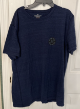 American Eagle Active Flex Mens T-Shirt Sz L Blue W Graphic Design on Both Sides - £11.07 GBP