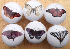 Cabinet Knobs Butterflies Butterfly #9 @Pretty@ (6) Insect - $31.68