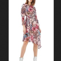 Women&#39;s Topshop Pop Floral Ruffle Midi Dress Size 2 - $24.75