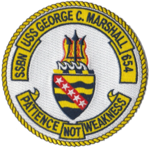 4&quot; Navy Uss George C Marshall SSBN-654 Naval Ship Round Embroidered Patch - £23.50 GBP