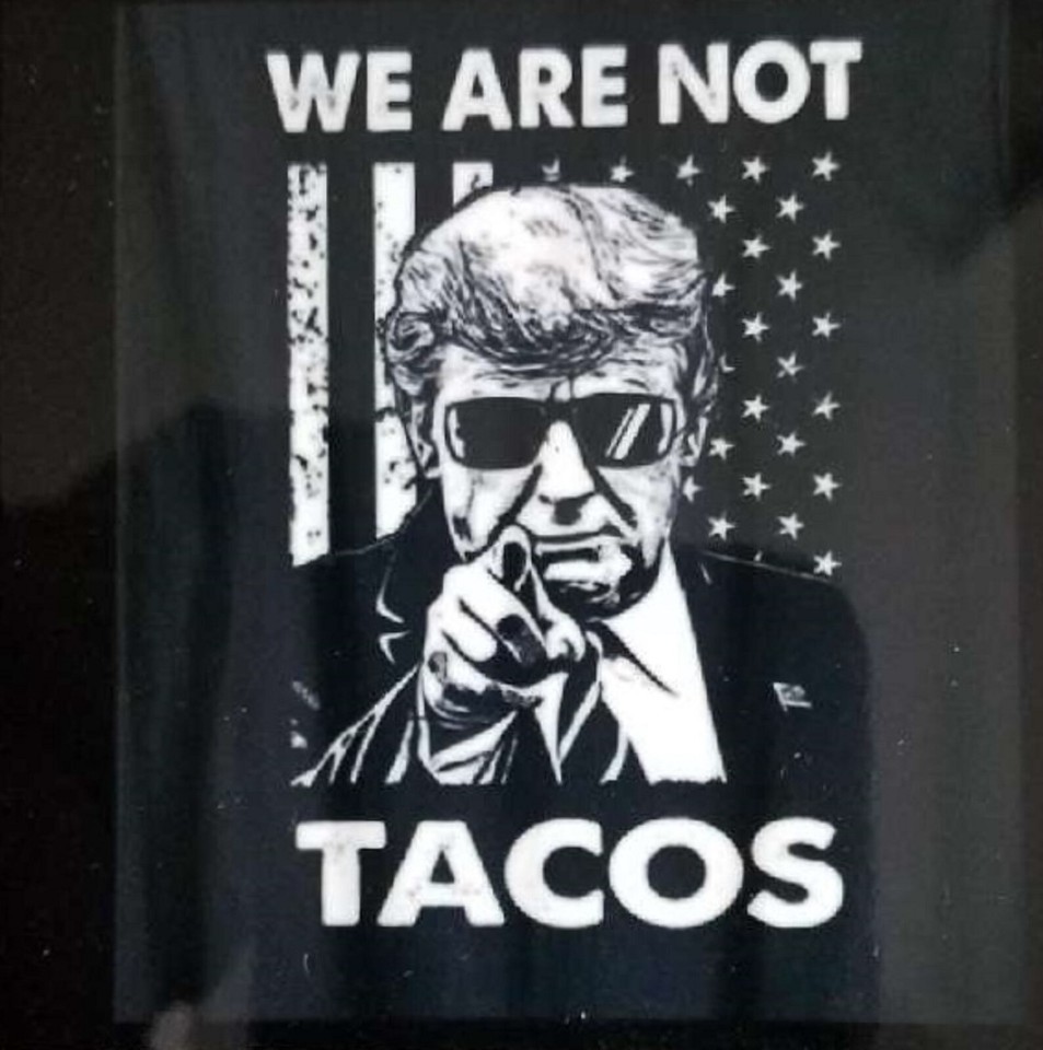 We are not Tacos Black Fridge Magnet - $7.99