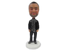 Custom Bobblehead Stylish Bearded Man With A Cool Outfit - Leisure &amp; Casual Casu - £70.52 GBP