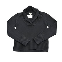 Converse Sweater Womens M Black Long Sleeve Cowl Neck Knit Pullover Stretch - $25.72