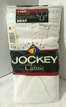 Vtg SEALED 1994 Size 38 Jockey 3 Pack Classic Men&#39;s Brief Inverted Y Fro... - £31.13 GBP