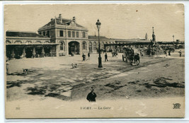 La Gare Railway Station Vichy France 1910c postcard - $6.44