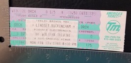 Lindsey Buckingham - Vintage Feb. 22, 1993 Unused Whole Full Concert Ticket - £11.83 GBP