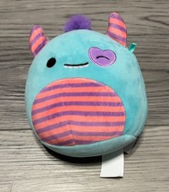 Squishmallows Official Hug Mees Leon the Monster Blue Plush Soft Valentine - $7.84